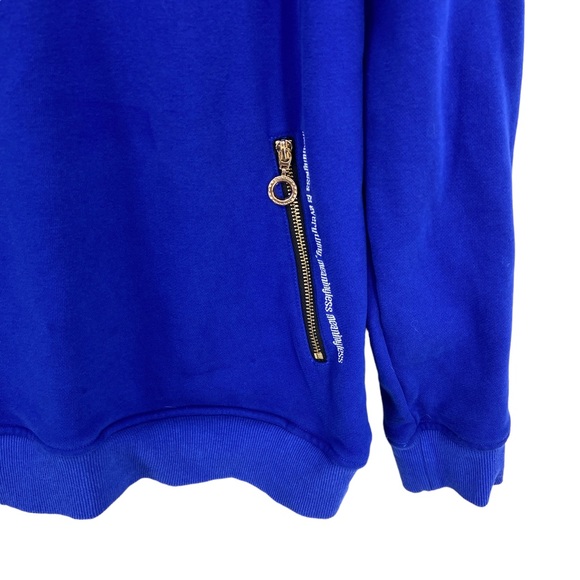 WORLD WIDE YOUTH Hoodie Sweatshirt, Full Zip Hood Blue - Picture 5 of 11